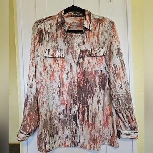 Chico's lingerie sleeves blouse size 2